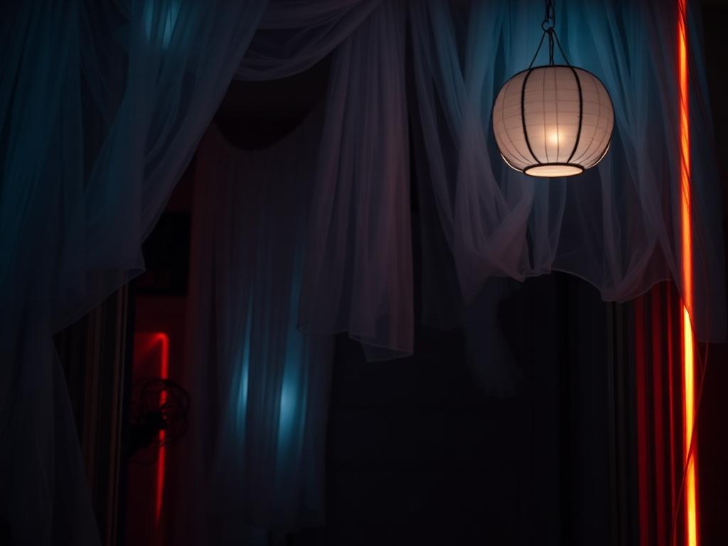 Floating Glowing Ghost Drapes